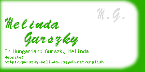 melinda gurszky business card